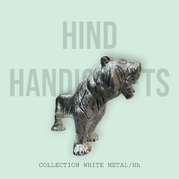 Bengal Tiger in White Metal