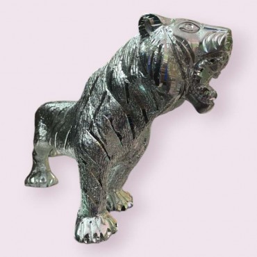 Bengal Tiger in White Metal